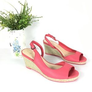 Cole Haan Nike Air pink espadrille wedge sandals